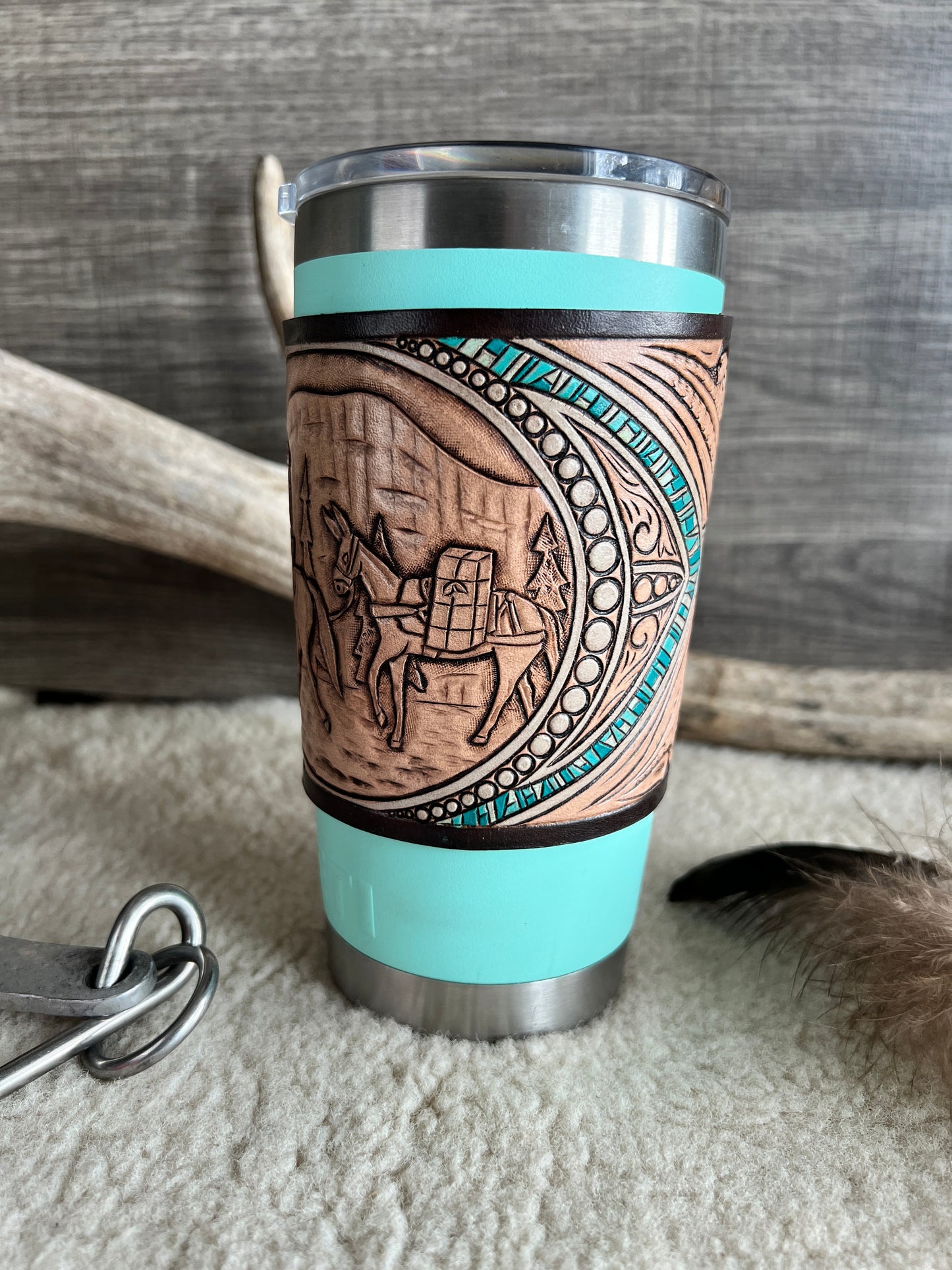 Handmade Leather Packing in the Bob Yeti Wrap