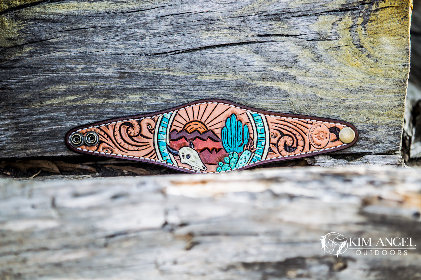 Hand-Tooled Southwestern Cuff Bracelet