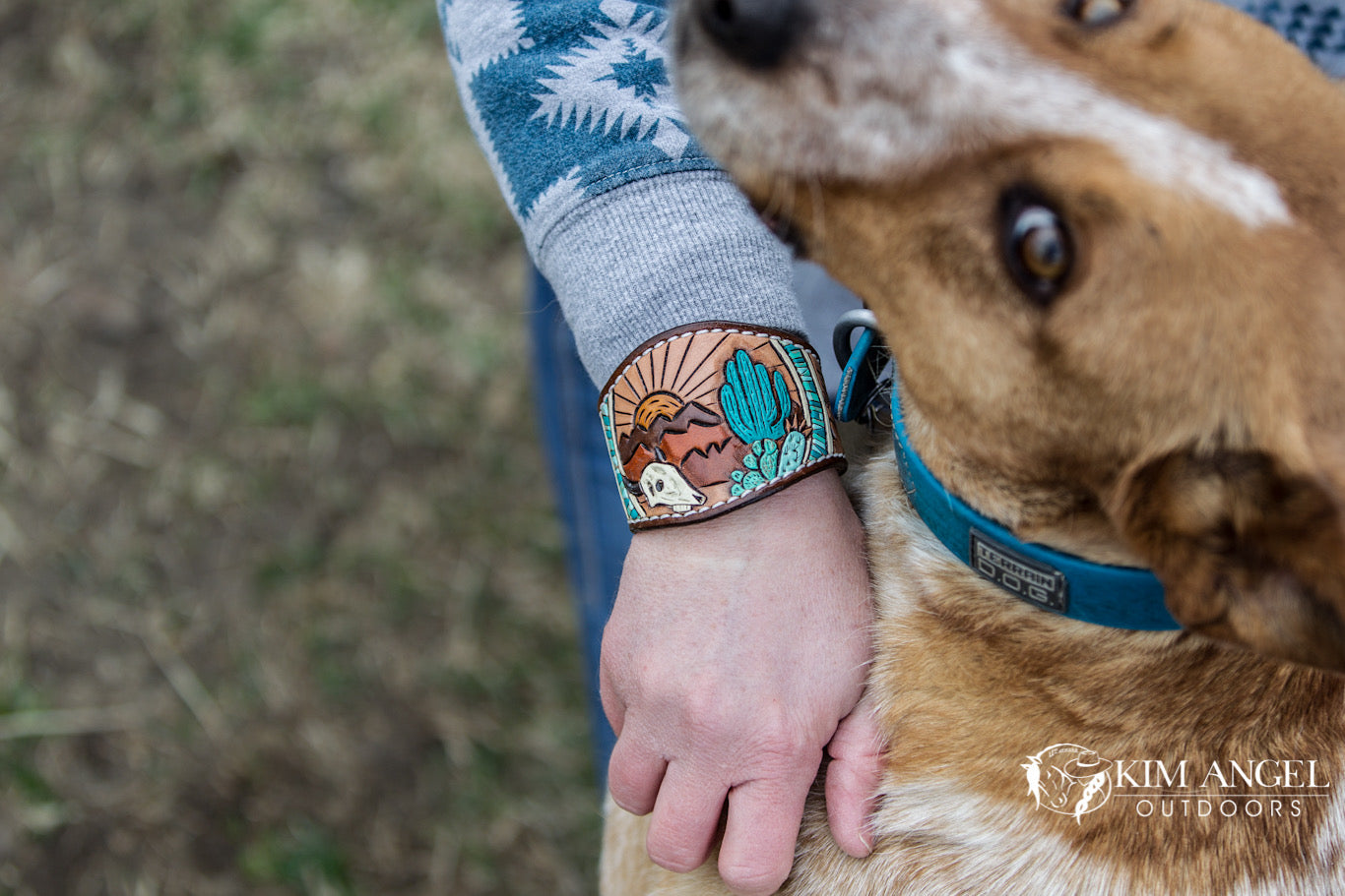 Hand-Tooled Southwestern Cuff Bracelet