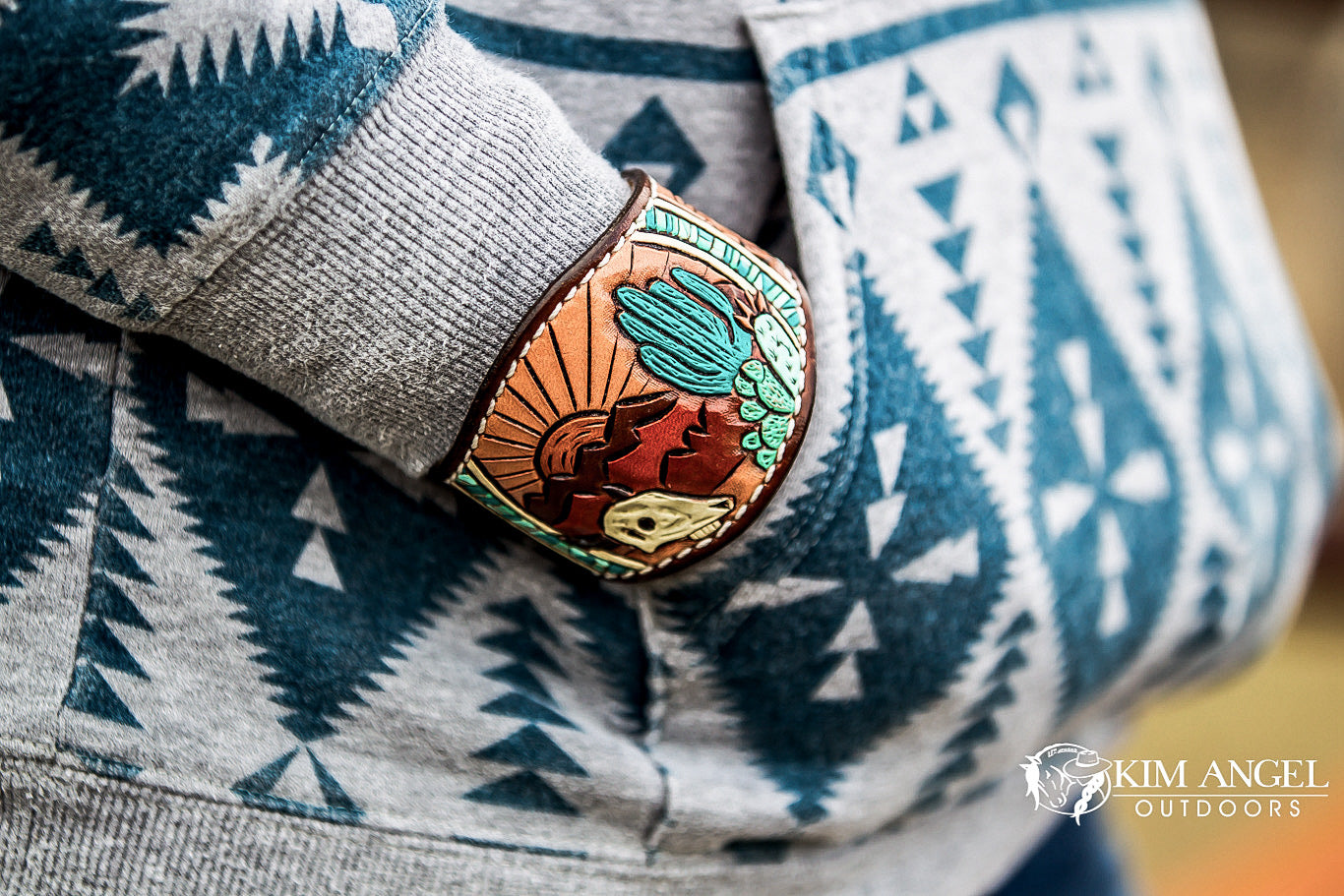 Hand-Tooled Southwestern Cuff Bracelet